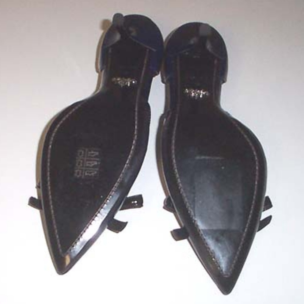 NEW PRADA blue/black patent bow detail pumps 40 - Picture 6 of 6